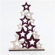 Fából készült csillagfa, 22 x 5 x 30,5 cm - Karácsonyi díszítés