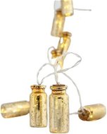 EUROLAMP LED Light Chain with Golden Bottles, Warm White, 10 pcs - Light Chain