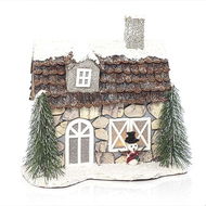EUROLAMP Vánoční dekorace - osvětlený dekorativní domeček, 26 x 15 x 26 cm - Vánoční dekorace