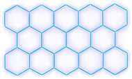 Escape6 Kompletní LED hexagonové svítidlo modré, rozměr 14 elementů 420 × 238 cm - Modular Light