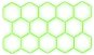 Escape6 Kompletní LED hexagonové svítidlo zelené, rozměr 14 elementů 420 × 238 cm - Modular Light
