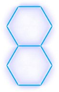 Escape6 Kompletné LED hexagónové svietidlo modré, rozmer 2 elementy 97 × 168 cm - Modulárne svetlo