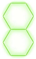 Escape6 Kompletné LED hexagónové svietidlo zelené, rozmer 2 elementy 97 × 168 cm - Modulárne svetlo