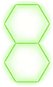 Escape6 Kompletní LED hexagonové svítidlo zelené, rozměr 2 elementy 97 × 168 cm - Modular Light