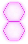 Escape6 Kompletní LED hexagonové svítidlo růžové, rozměr 2 elementy 97 × 168 cm - Modular Light