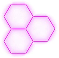 Escape6 Kompletné LED hexagónové svietidlo ružové, rozmer 3 elementy 168 × 166 cm - Modulárne svetlo