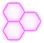 Escape6 Kompletní LED hexagonové svítidlo růžové, rozměr 3 elementy 168 × 166 cm - Modular Light