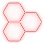 Escape6 Kompletní LED hexagonové svítidlo červené, rozměr 3 elementy 168 × 166 cm - Modular Light