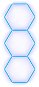 Escape6 Kompletní LED hexagonové svítidlo modré, rozměr 3 elementy 97 × 246 cm - Modular Light