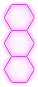 Escape6 Kompletní LED hexagonové svítidlo růžové, rozměr 3 elementy 97 × 246 cm - Modular Light