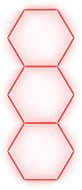 Escape6 Kompletní LED hexagonové svítidlo červené, rozměr 3 elementy 97 × 246 cm - Modular Light