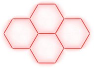 Escape6 Kompletné LED hexagónové svietidlo červené, rozmer 4 elementy 241 × 168 cm - Modulárne svetlo