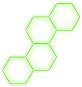 Escape6 Kompletní LED hexagonové svítidlo zelené, rozměr 4 elementy 166 × 288 cm - Modulárne svetlo