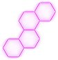 Escape6 Kompletní LED hexagonové svítidlo růžové, rozměr 4 elementy 166 × 288 cm - Modulárne svetlo