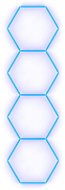 Escape6 Kompletné LED hexagónové svietidlo modré, rozmer 4 elementy 97 × 327 cm - Modulárne svetlo