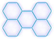Escape6 Kompletné LED hexagónové svietidlo modré, rozmer 5 elementov 238 × 168 cm - Modulárne svetlo