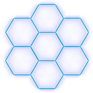 Escape6 Kompletné LED hexagónové svietidlo modré, rozmer 7 elementov 238 × 252 cm - Modulárne svetlo