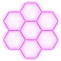 Escape6 Kompletní LED hexagonové svítidlo růžové, rozměr 7 elementů 238 × 252 cm - Modular Light