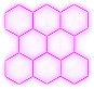 Escape6 Kompletní LED hexagonové svítidlo růžové, rozměr 8 elementů 252 × 238 cm - Modulárne svetlo