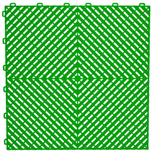 Escape6 Modular floor tiles 40×40cm, green - WPC Tiles - Main image