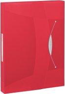 ESSELTE VIVIDA A4 s gumičkou, transparentné červené - Dosky na dokumenty