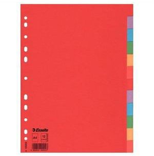 ESSELTE Econom A4 - 12 Blätter - Trennblätter - Hauptbild