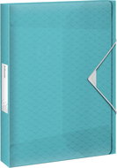ESSELTE Colour Breeze 25 mm, A4 with elastic band, transparent blue - Document Folder