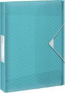 ESSELTE Colour Breeze 40 mm, A4 with elastic band, transparent blue - Document Folders