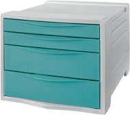 ESSELTE Color'Breeze, 4 Schubladen A4 - blau - Schubladenbox