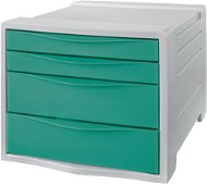 ESSELTE Color'Breeze, 4 Schubladen A4 - grün - Schubladenbox
