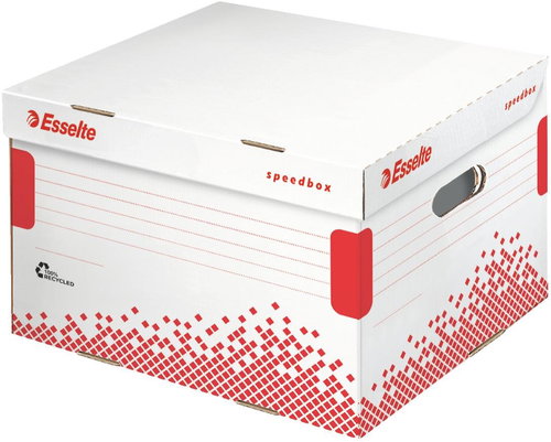 Esselte Speedbox 43.3 x 26.3 x 36.4 cm, weiß-rot - Archivbox - Hauptbild