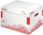 Esselte Speedbox 39.2 x 30.1 x 33.4cm, White-red - Archive Box