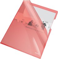 ESSELTE PREMIUM L A4, 150 mic, transparent red - pack of 25 - Document Folders
