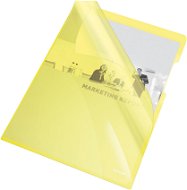 ESSELTE PREMIUM L A4, 150 mic, transparent yellow - pack of 25 - Document Folders