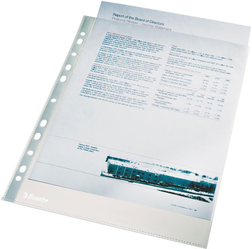ESSELTE ECONOMY A4/40 Micron, glänzend - 100er-Pack - Prospekthülle - Hauptbild