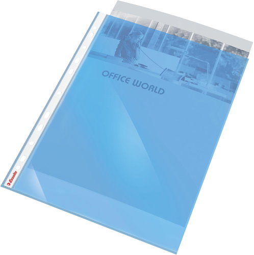 ESSELTE STANDARD A4/55 Mikron, glänzend, blau - 10er-Pack - Prospekthülle - Hauptbild