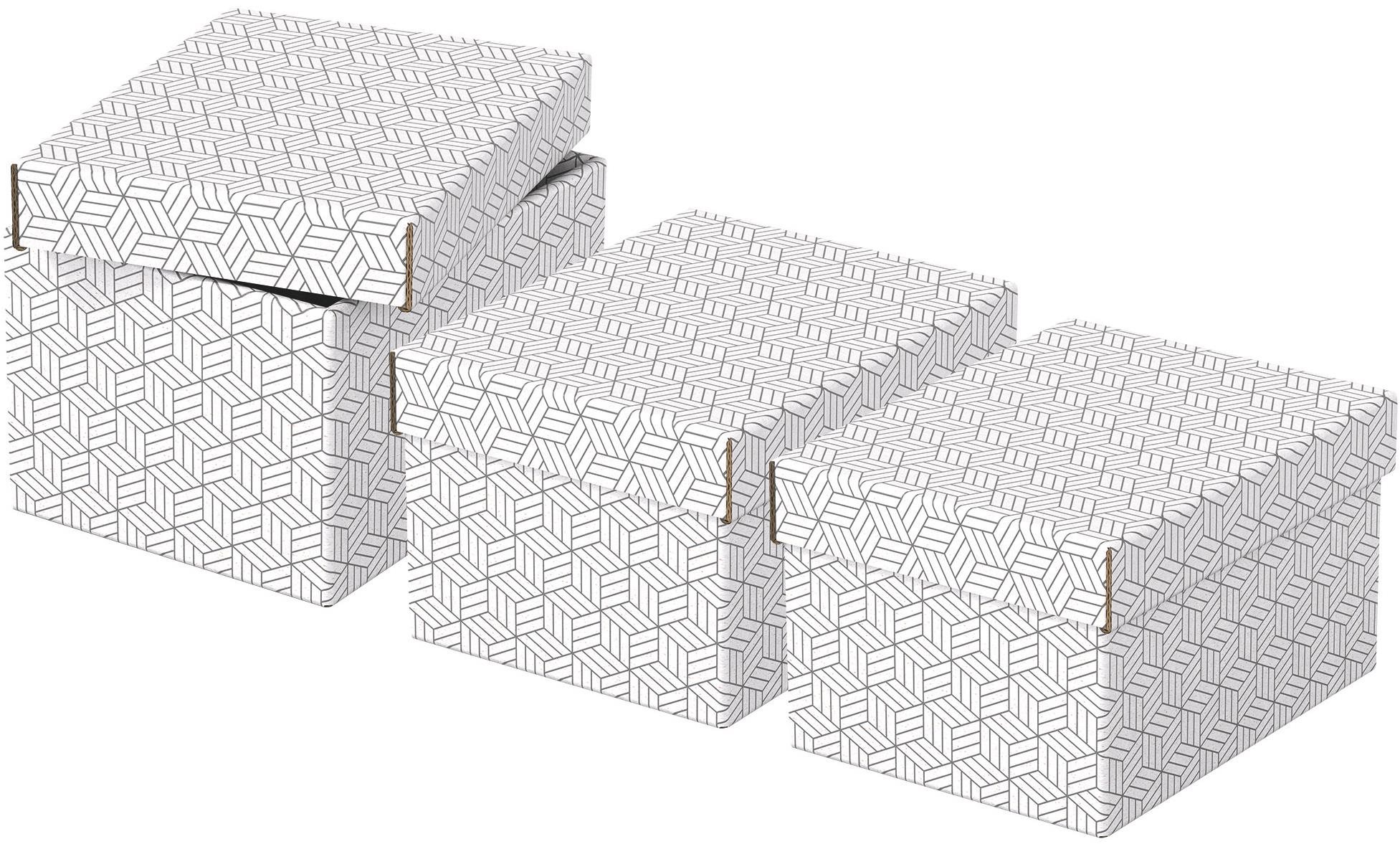 ESSELTE Home S méret 20 x 15 x 25.5 cm, fehér - 3 darabos készlet