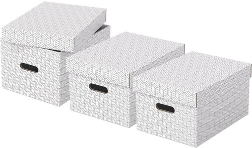 ESSELTE Home M méret 26.5 x 20.5 x 36.5 cm, fehér - 3 darabos készlet - Archiváló doboz - Fő fotó