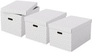 ESSELTE Home size L, 35.5 x 30.5 x 51cm, White - Set of 3 - Archive Box