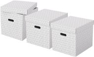 Esselte Home kubická 32 x 31,5 x 36,5 cm, biela – sada 3 ks - Archivačná krabica