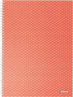 Zápisník ESSELTE Colour Breeze A4, 80 listů, linkovaný, korálový - Zápisník