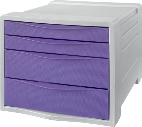 ESSELTE Colour Breeze A4, 4 drawers, lavender - Drawer Box - Main image