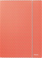 ESSELTE Colour Breeze A4 tri-fold with elastic band, coral - Document Folders