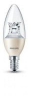 Philips LED Sviečka 4-25W, E14, 2200-2700K WarmGlow, číra, stmievateľná - LED žiarovka
