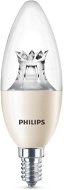 Philips LED sviečka 8 - 60W, E14, 2700K, číra, WarmGlow stmievateľná - LED žiarovka