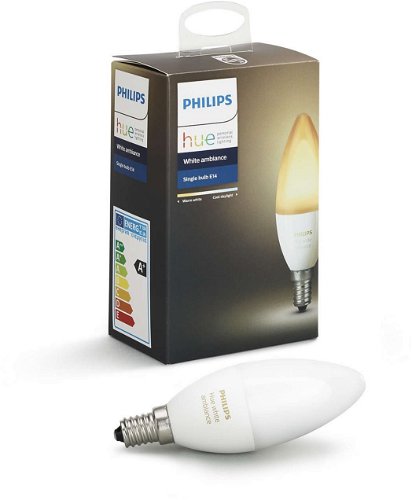 Philips Hue 9.5W E27 Smart LED Light Bulb (White Ambiance), Compatible with   Alexa, Apple HomeKit, and The Google Assistant