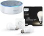 Philips Hue White 8.5W E27 Starter Kit + Amazon Echo Dot White (2nd Generation) - LED Bulb
