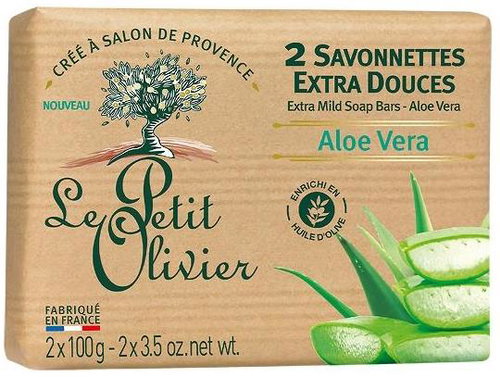 Le Petit Olivier Extra jemné mýdlo 2 × 100 g - Aloe Vera - Bar Soap - Main image