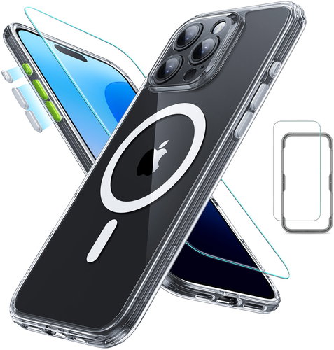 ESR Classic Pro Case (HaloLock) Set, Compatible with iPhone 16 Pro Max, Clear - Phone Cover - Main image