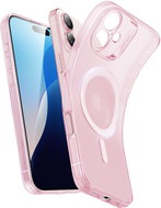 ESR Zero Clear Case (HaloLock), Compatible with iPhone 16, Frosted Pink - Phone Cover